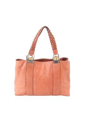 Gucci Bamboo Braided Handle Leather Tote Shoulder Hand